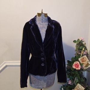 EUC John Paul Richard Purple Velvet Blazer